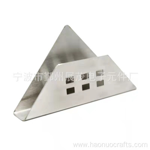 Triangular stainless steel vertical paper towel holder